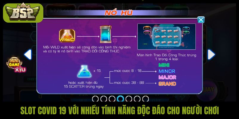 Slot Covid 19 với nhiều tính năng độc đáo cho người chơi