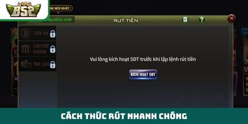 Cách thức rút nhanh chóng